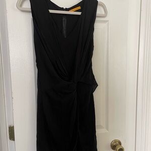 Alice + Olivia Black Twist Draped Dress